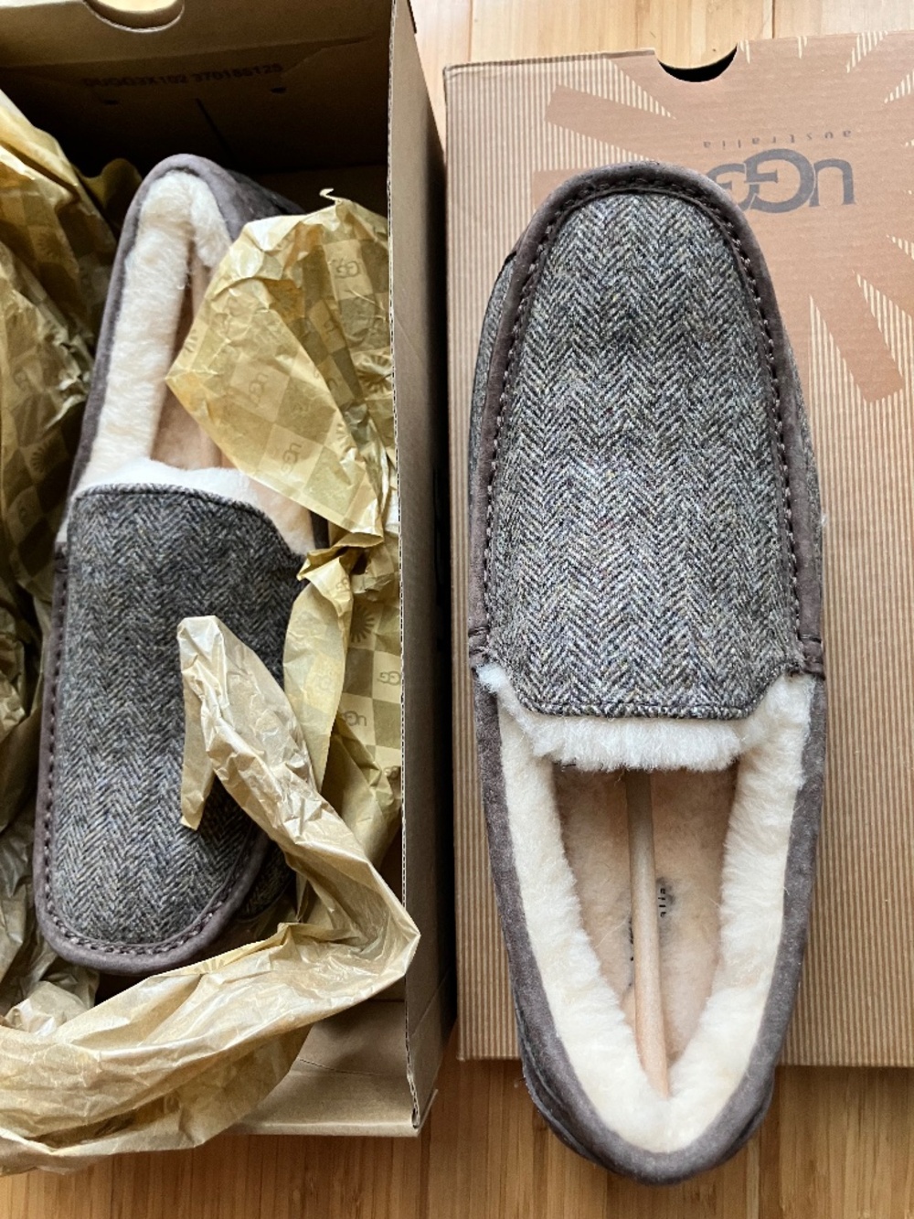 NEW UGG Men’s ASCOT TWEED Slipper Shoes SIZE 13
